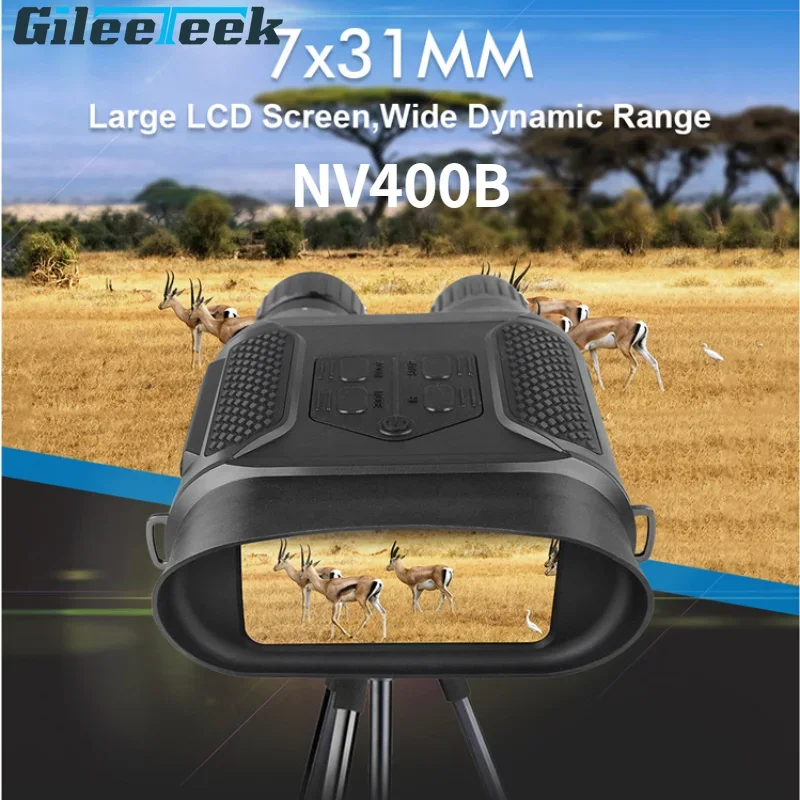 Portable Binocular Infrared Telescope NV400B 7X31 Infared Digital HD Night Vision 400m 7x Zoom Goggles Optical Scope for Hunting