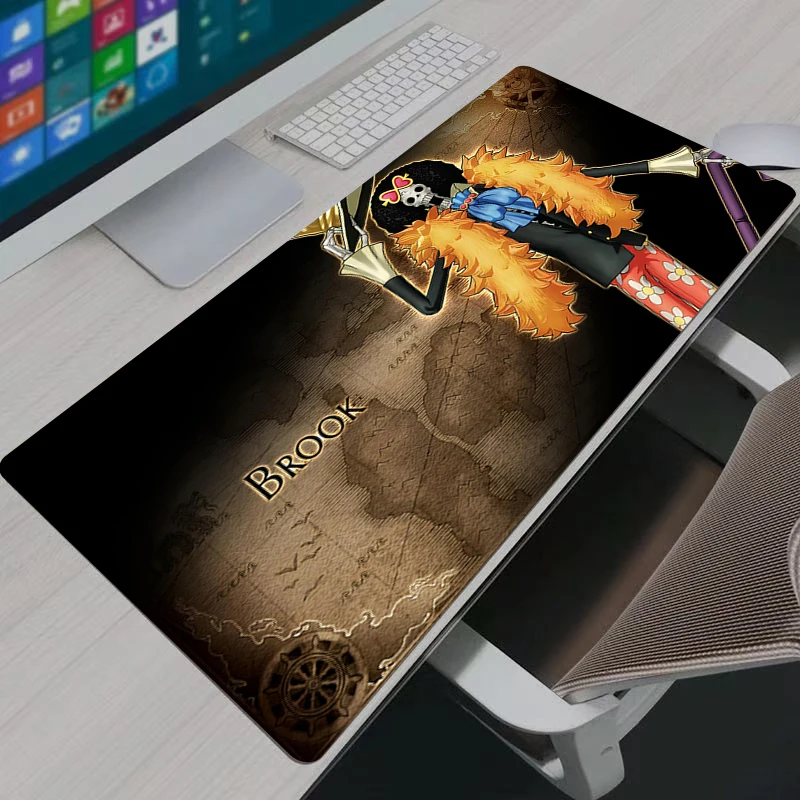 Tappetini per mouse da gioco Gamer Home Computer HD Mousepad XXL One Piece Brook Tappeto per tastiera Tappetini per mouse da ufficio antiscivolo per LOL