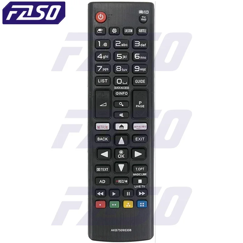 CONTROLE REMOTO ABS DE ALTA QUALIDADE FASO AKB75095308 PARA LG SMART TV 433MHZ