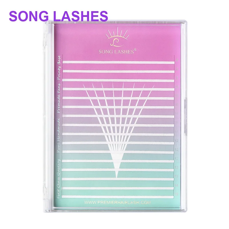 Song Wimpern Mega Box Fans Aufbewahrung stablett für Wimpern verlängerungen vorgefertigte Fans empfindliche Handelsmarken bereiten Fans vor