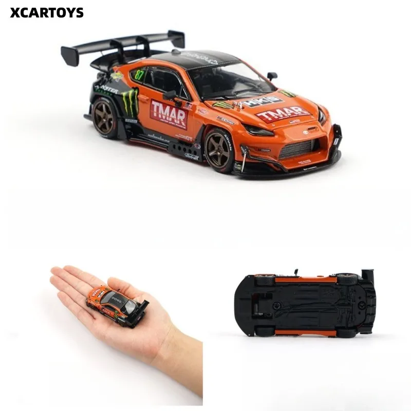 POPRACE 1/64 Toyota GR86 Pandem Widebody Racing Livery Alloy Diecast Collectible Miniature Vehicle