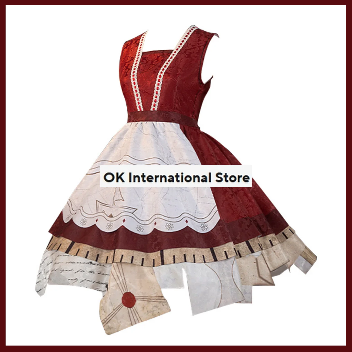 Costume de Cosplay de la Petite Fille, Jeu, Lolita, Vieillissement de la Peau, Perruque Rouge, Belle Tenue d'Halloween