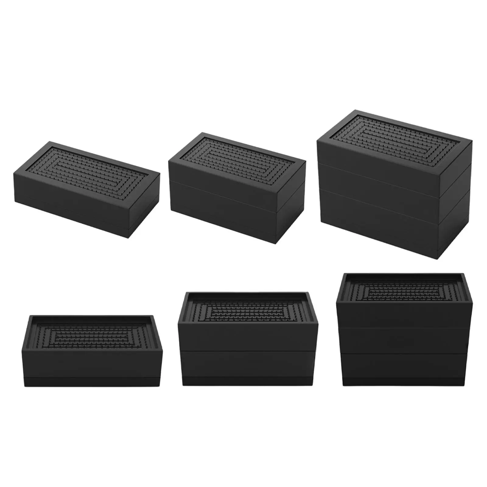 Rectangle Bed Riser Lift in Height Anti Slip Elevating Floor Protector Rectangle Raising Block for Sofa Cabinet Fidge Desk Couch