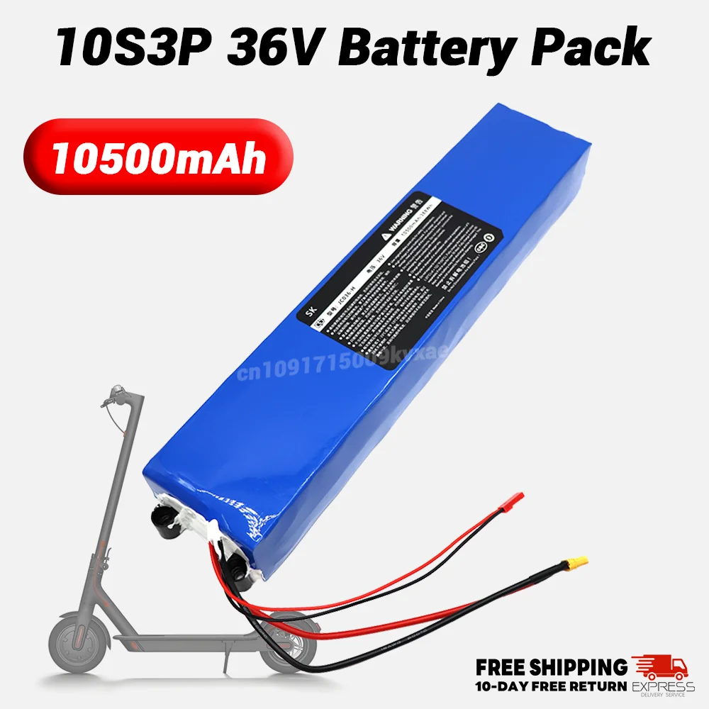 

10S3P 36V 10500mAh 36V lithium battery pack 18650 lithium battery suitable for Xiaomi M365 electric scooter battery