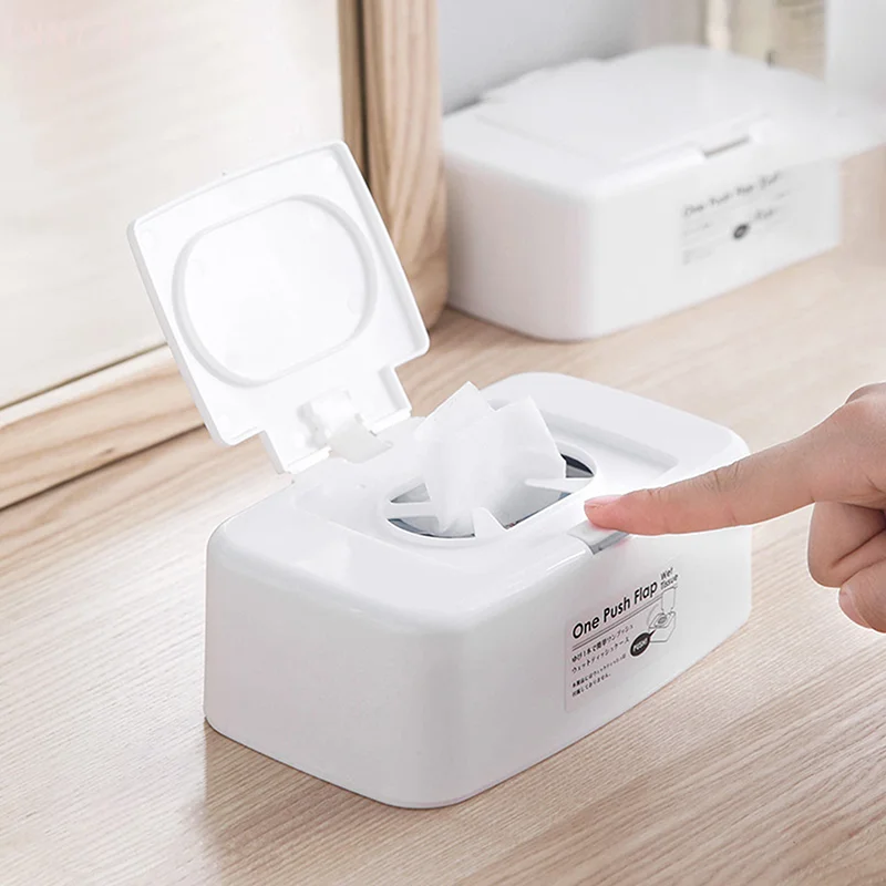 Dry Wet Tissue Box Wipes Storage Case Napkin Dispenser Baby Wipes Napkin Storage Box Holder Container Tissue Holder