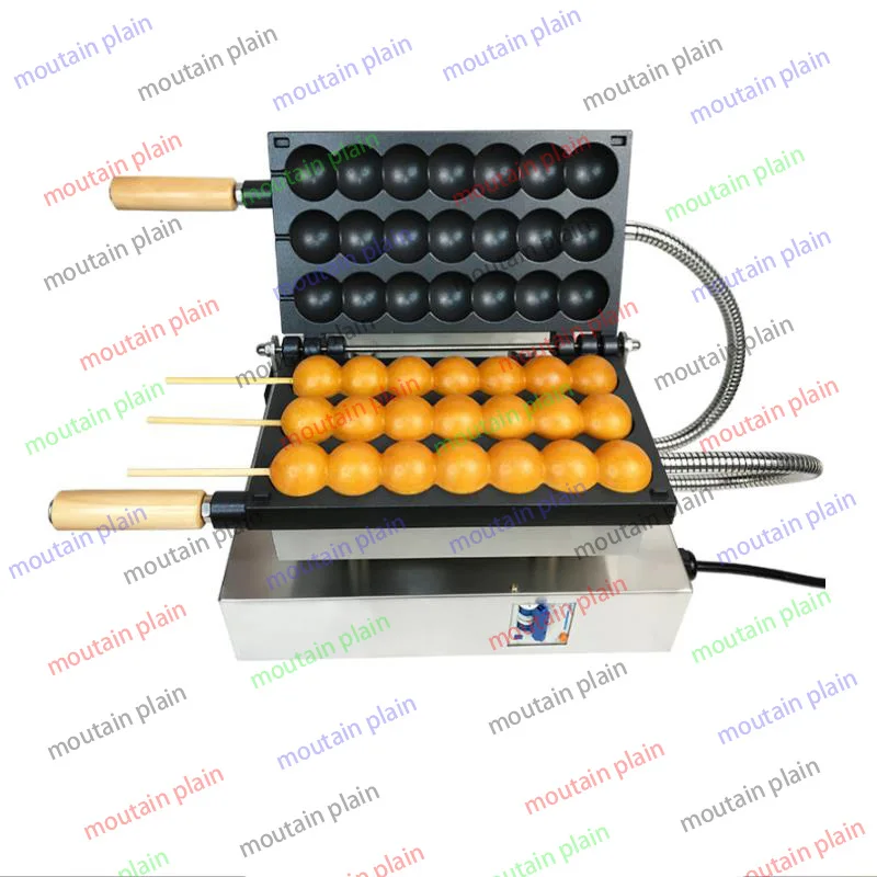 Commercial Waffle Maker  Waffle Machine Smokeless Non-stick Ball Shaped Pastry Waffle Irons