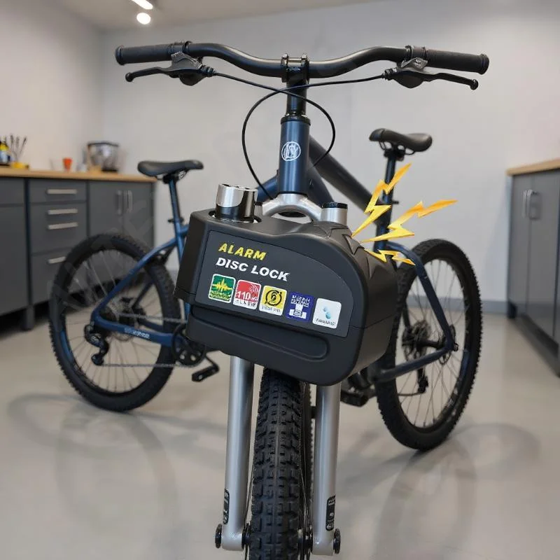 

Anti-theft Security Alarm Lock, Durable Metal Construction for Motorcycle Bike, Disc Brake Lock with Loud Alarm, Waterproof