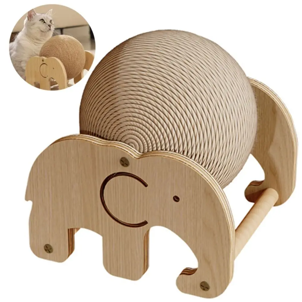 

Pet Supplies Cute Cats Scratcher Wear-resistant Interactive Cat Scratching Ball Toy Elephant Shape Cat Chew Toys Pet Playtime