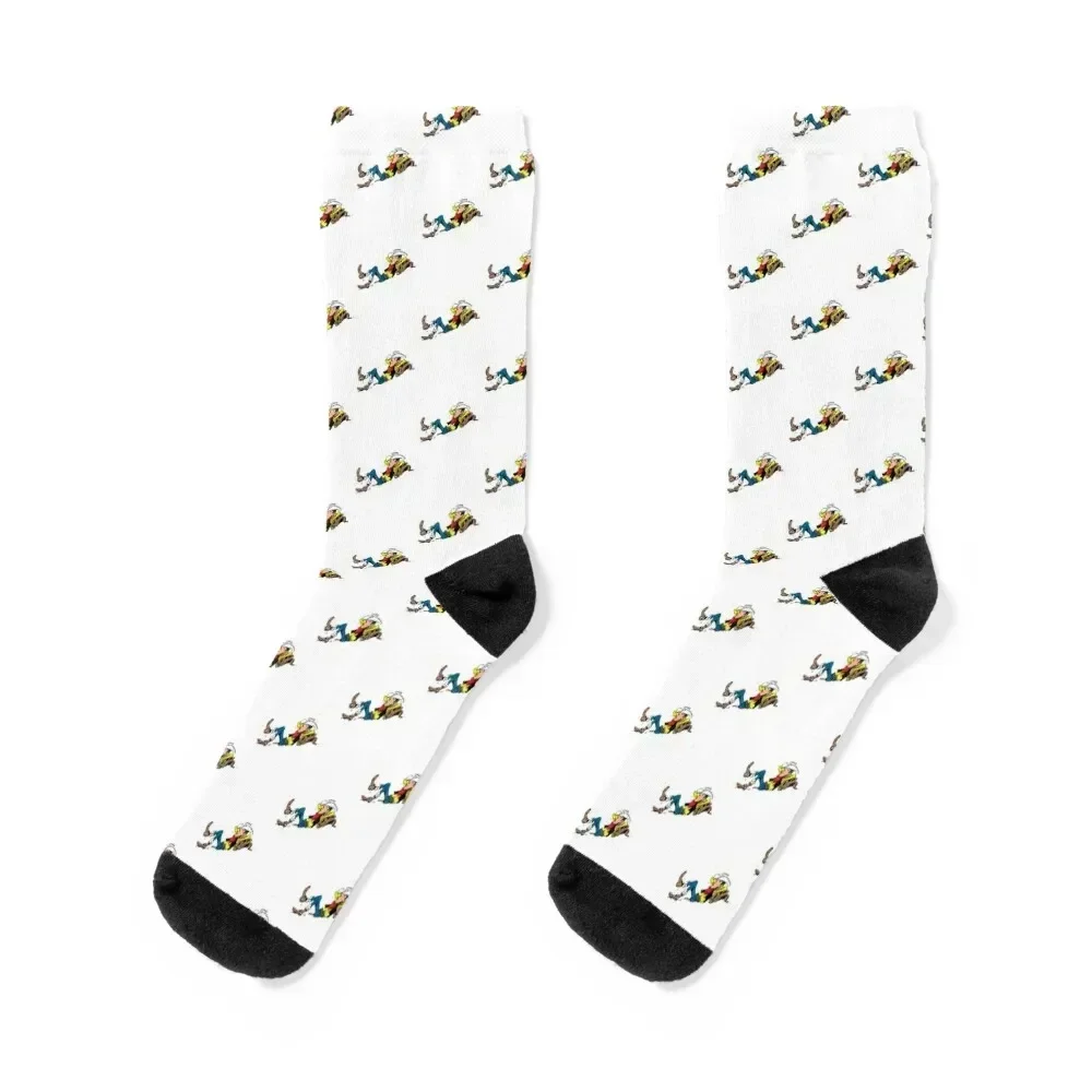 Lucky Luke Socks sports stockings anime colored Climbing Socks For Men Women's