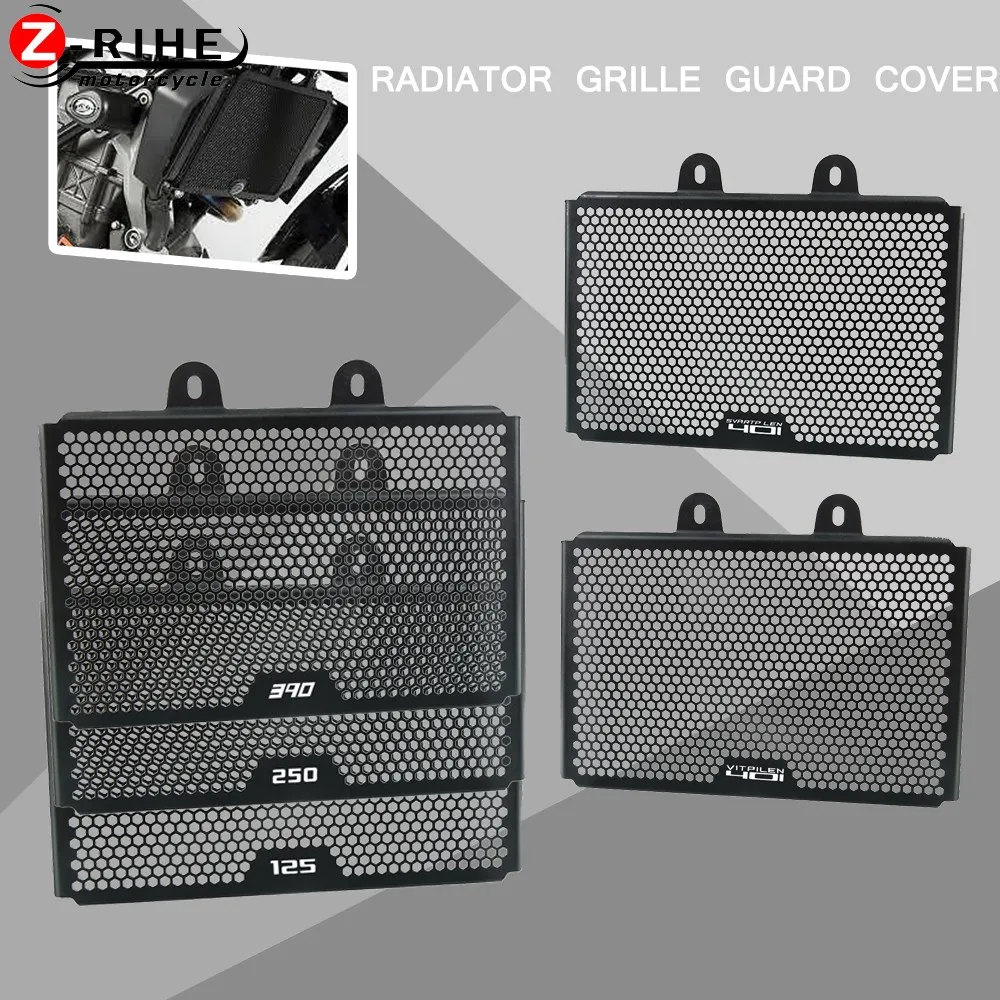 For Husqvarna 401 Svartpilen Vitpilen MotorcycleRadiator Grille Guard Cover For 250  125 390 Radiator Guard 2018 2019 2020 2021+