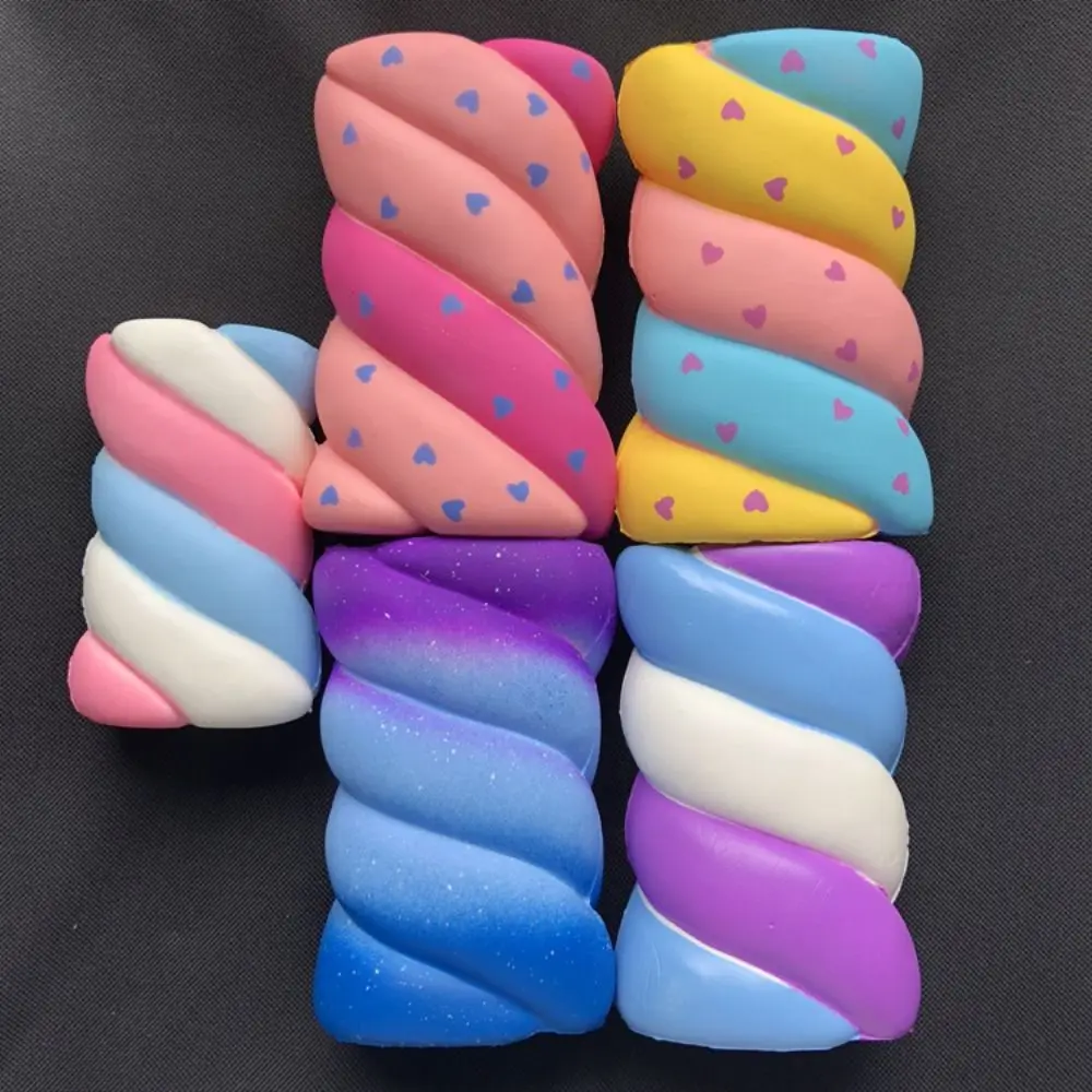 Cotton Candy Bread Squeeze Toy Soft Slow Rebound Fidget Squeeze Toy Cartoon Anti-stress Mochi Squish Foam Toy For Stress Relief