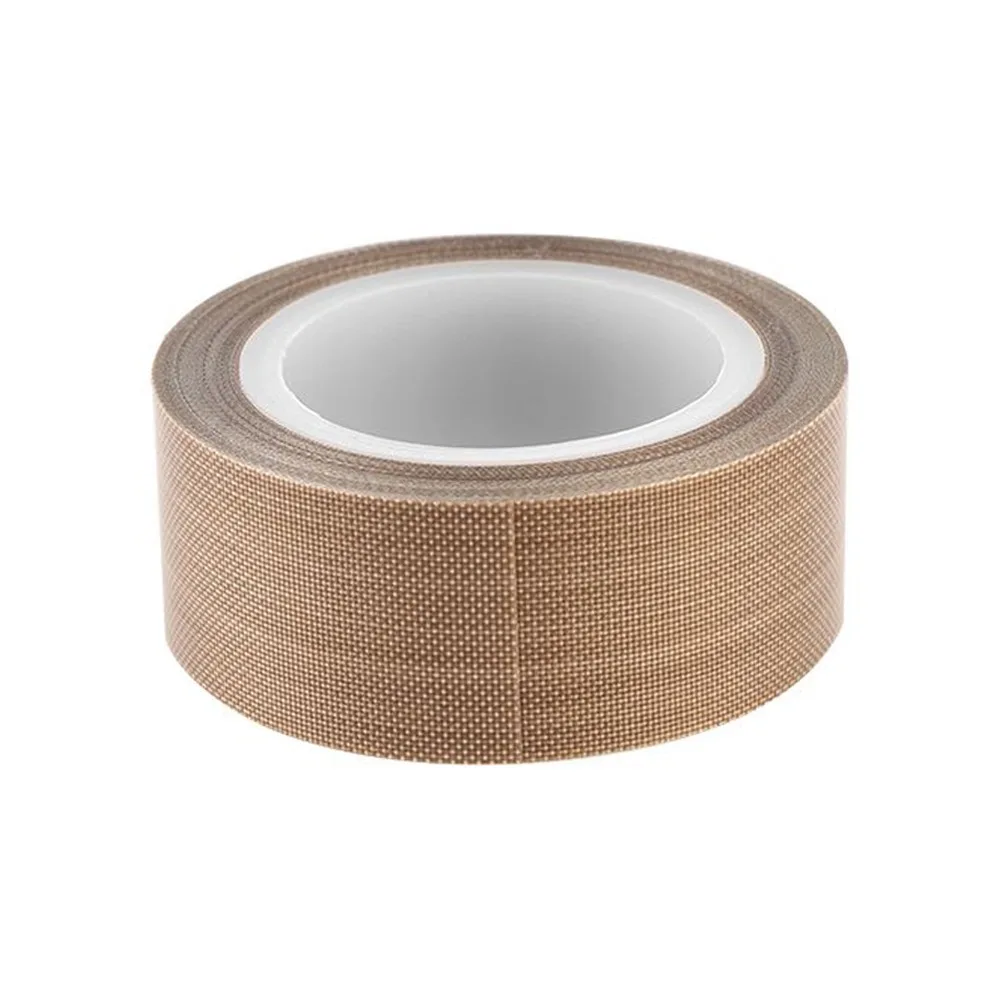 

10m/Roll High Temperature PTFE Tape Waterproof Wear Resistant Cloth Tape Durable Insulated Fiberglass Adhesive Tape