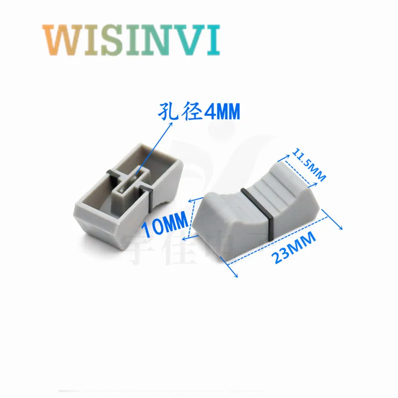10PCS 24X11X10mm Mixer Dimming Table Straight Slip Potentiometer Fader Knob Cap Push Button Cap 4mm Hole Fader Cap Aperture 4MM