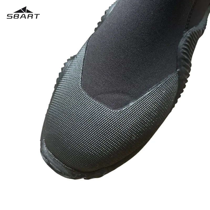 Chaussures de plongée en néoprène 5 mm pour la plongée en apnée et la plongée - Poignée antidérapante Chaussures de sports aquatiques durables et confortables Parfaites pour la natation