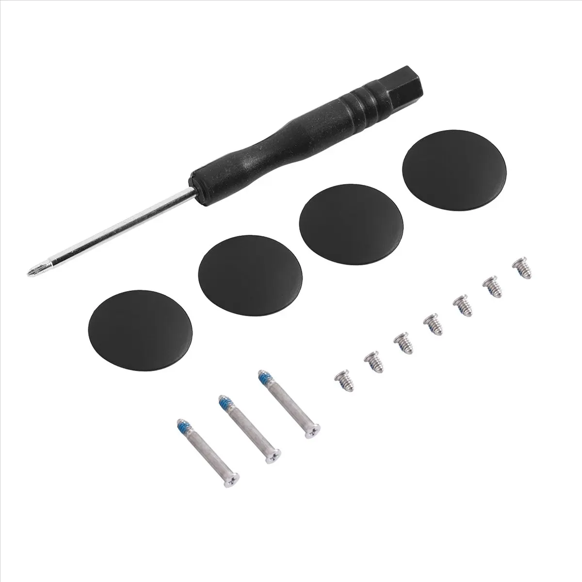 Exquisite- Rubber Feet with Screws Bottom Screwdriver Set for MacBook PRO A1278 A1286 A1297 13, 15, 17 (Not for Retina Screens)