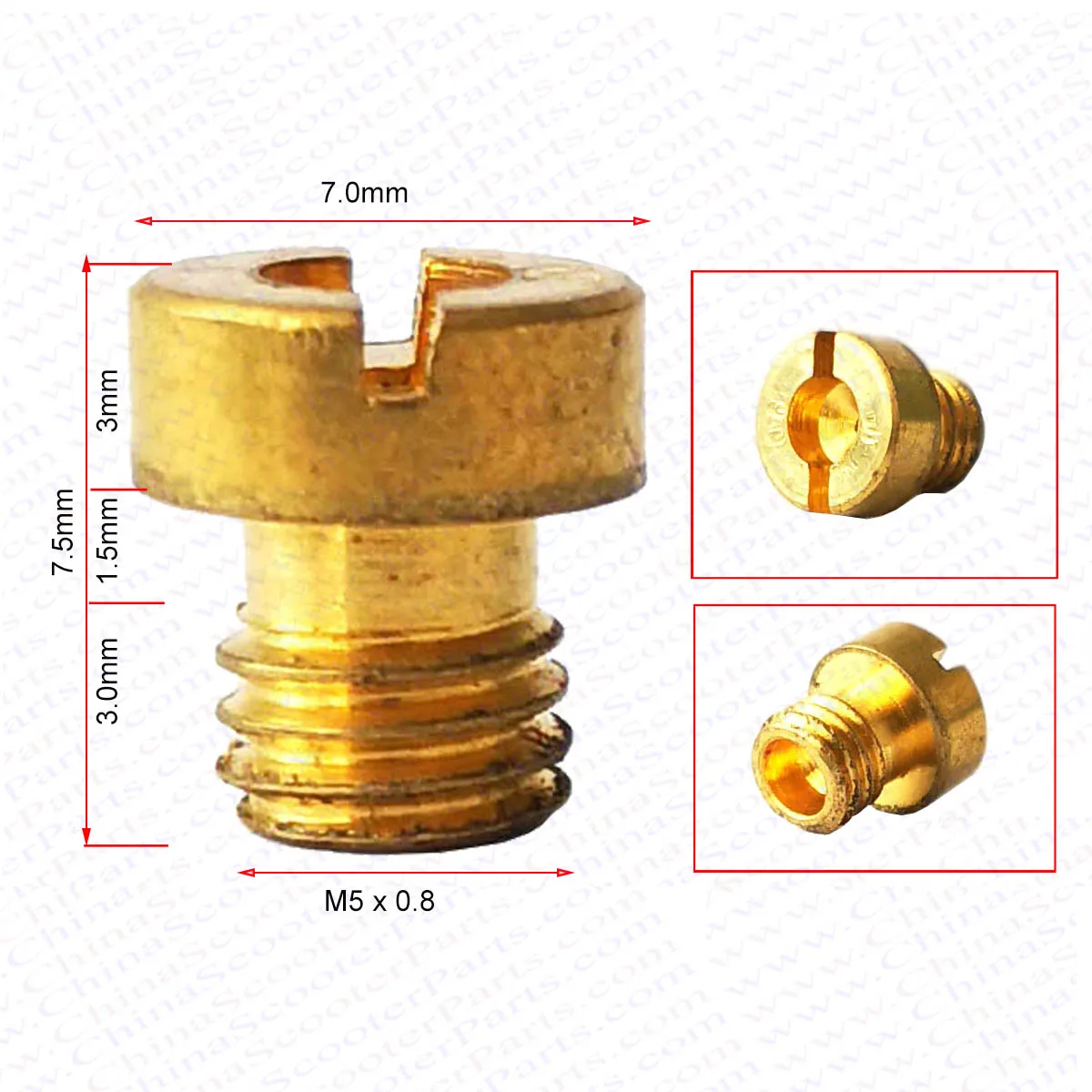 Size #100 to #115 M5*0.8 carburetor main Jet injectors Nozzle For Keihin CVK PE PZ PWK Carburetor