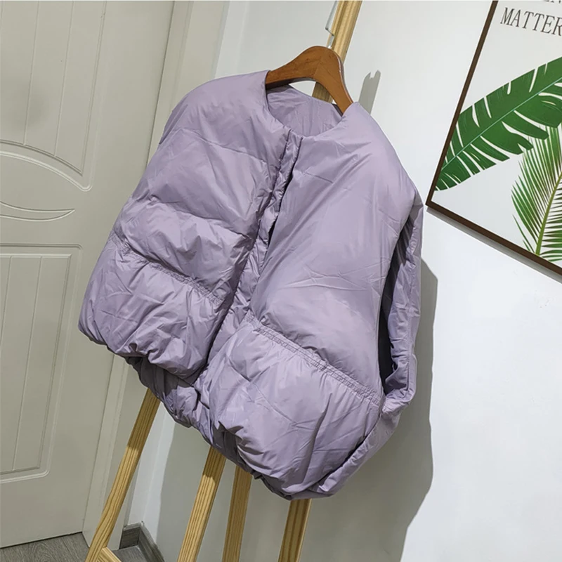 Women Autumn Winter Down Cotton Vest Jacket 2026 New Women Loose Round Collar Vest Coat Women Short Vest Jacket Cotton Waistcoat