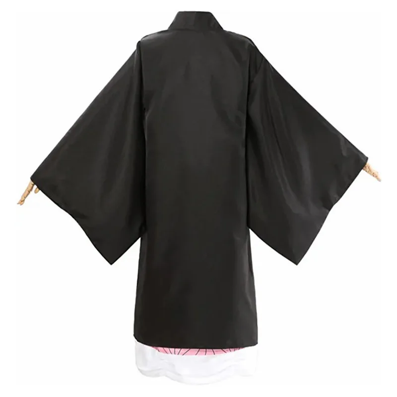 Anime Kamado Nezuko Cosplay Kostuum Demon Slayer Cosplay Uniform Kleding Kimono Pruik Rekwisieten Set Halloween Kostuum Voor Kinderen Volwassen