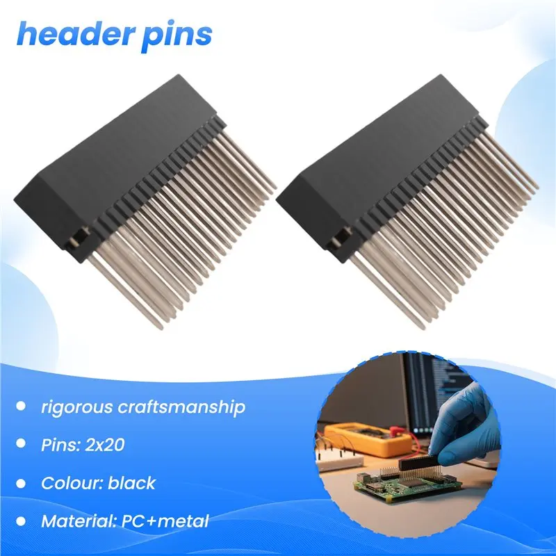 2 X 20(40 Pin) Stacking Header For Raspberry Pi A+/B+/Pi 2/Pi 3 Extra Tall Header (Pack Of 4) Highly Recommended