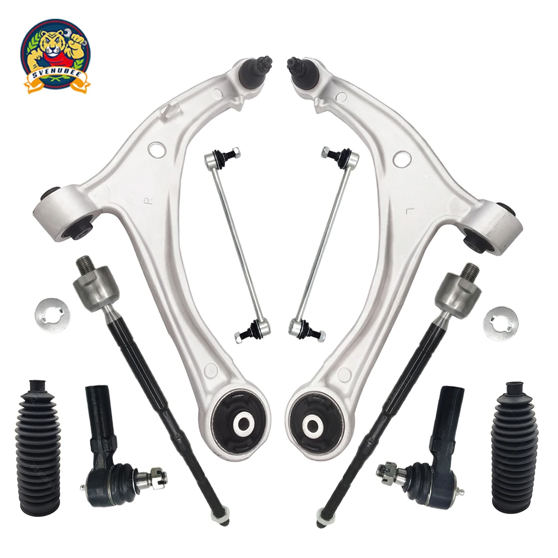 Svenubee 10pcs Front Lower Control Arms Sway Bar Links Suspension Tie Rod End Boots for HONDA ODYSSEY 2014 2015 2016 2017