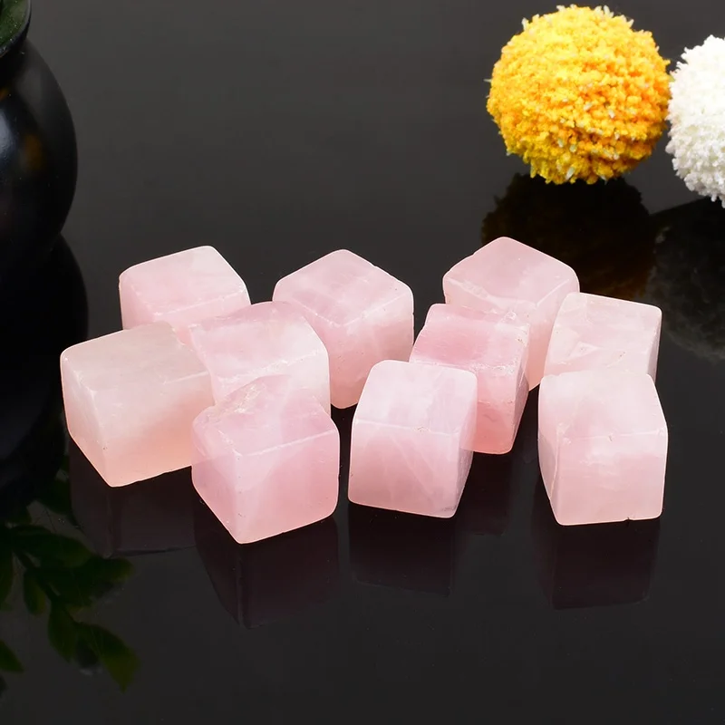 5PC/10PC Natural Stone Quartz Cube Crystal Healing Crystal Crafts Reiki Polished Ore Mineral Aquarium Decoration Collection Gift