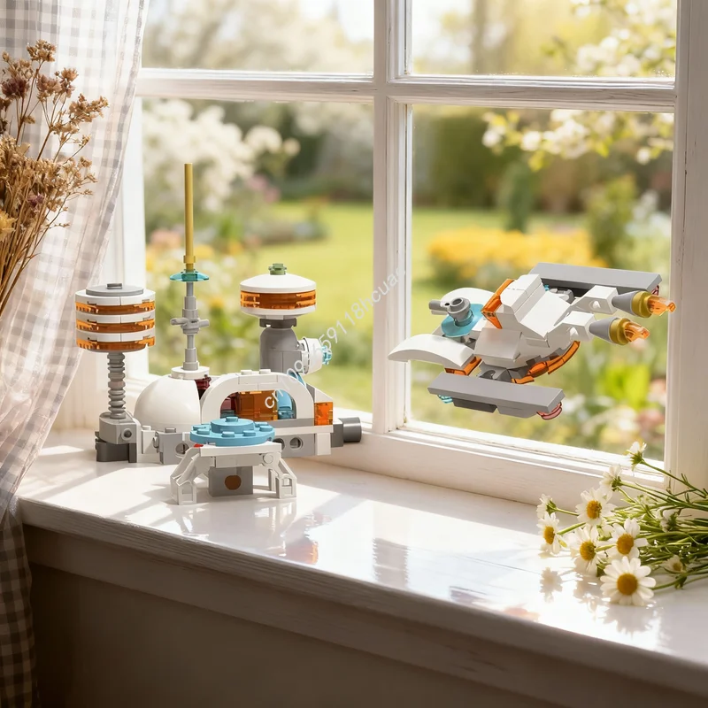 186개 MOC 우주 기지 창조자 3 1 모델 블록 건축 창의적 DIY 아이디어 교육 크리스마스 선물 장난감 브릭 어린이용