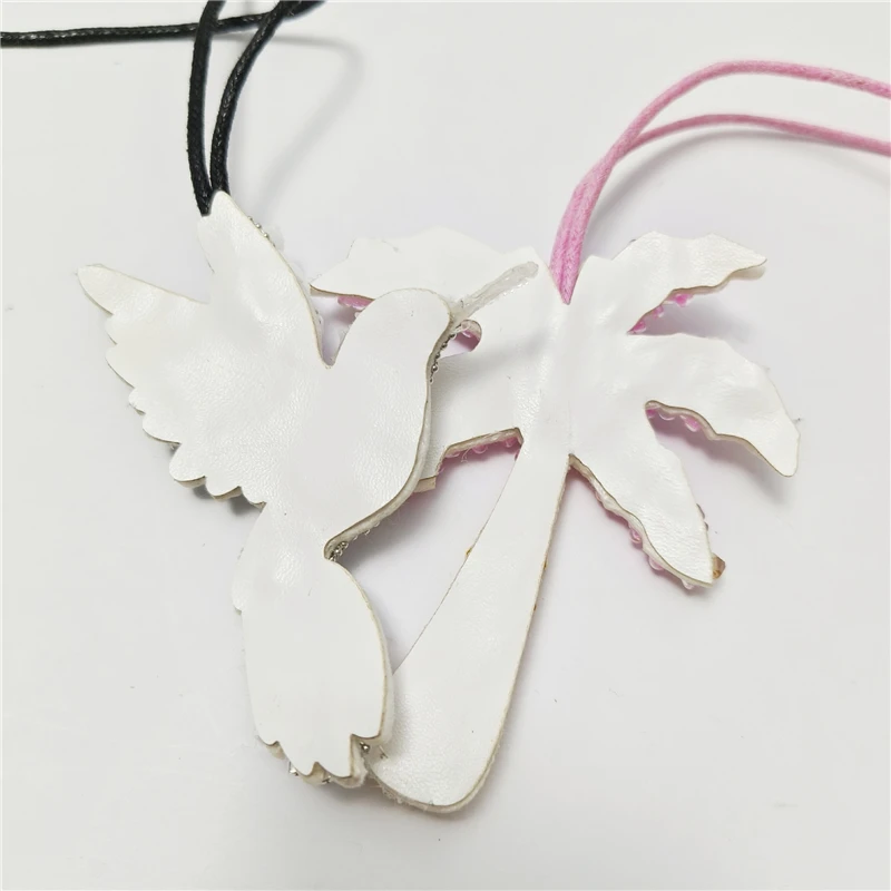 3D Handmade Rhinestone Beaded Butterfly Dragonfly Clover Hanging Rope Patches Crystal Bag Lanyard Patch Beading Applique