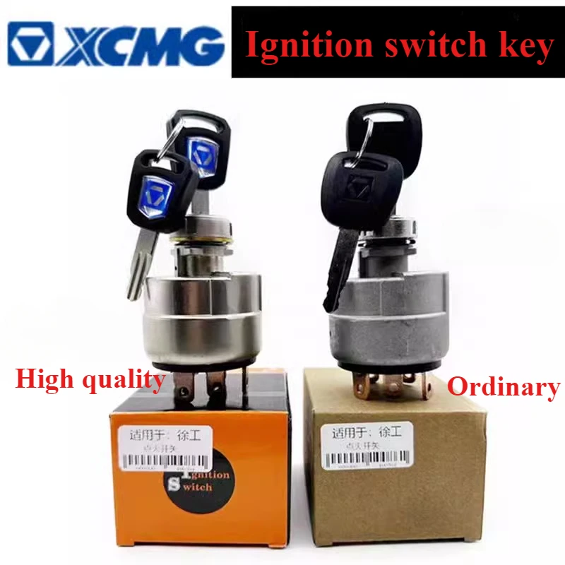 Ignition Switch Electric Door Lock Start Lock for XCMG XE15 XE17 XE26 XE60DA XE75 XE135 XE200 XE215 Excavator Parts