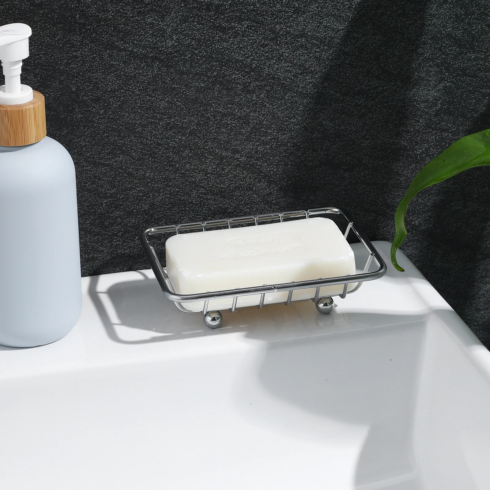 

Stylish Metal Soap Holder Draining Bathroom Kitchen Laundry Soap Storage Box Rack Tray For Hotel School Vanity Use