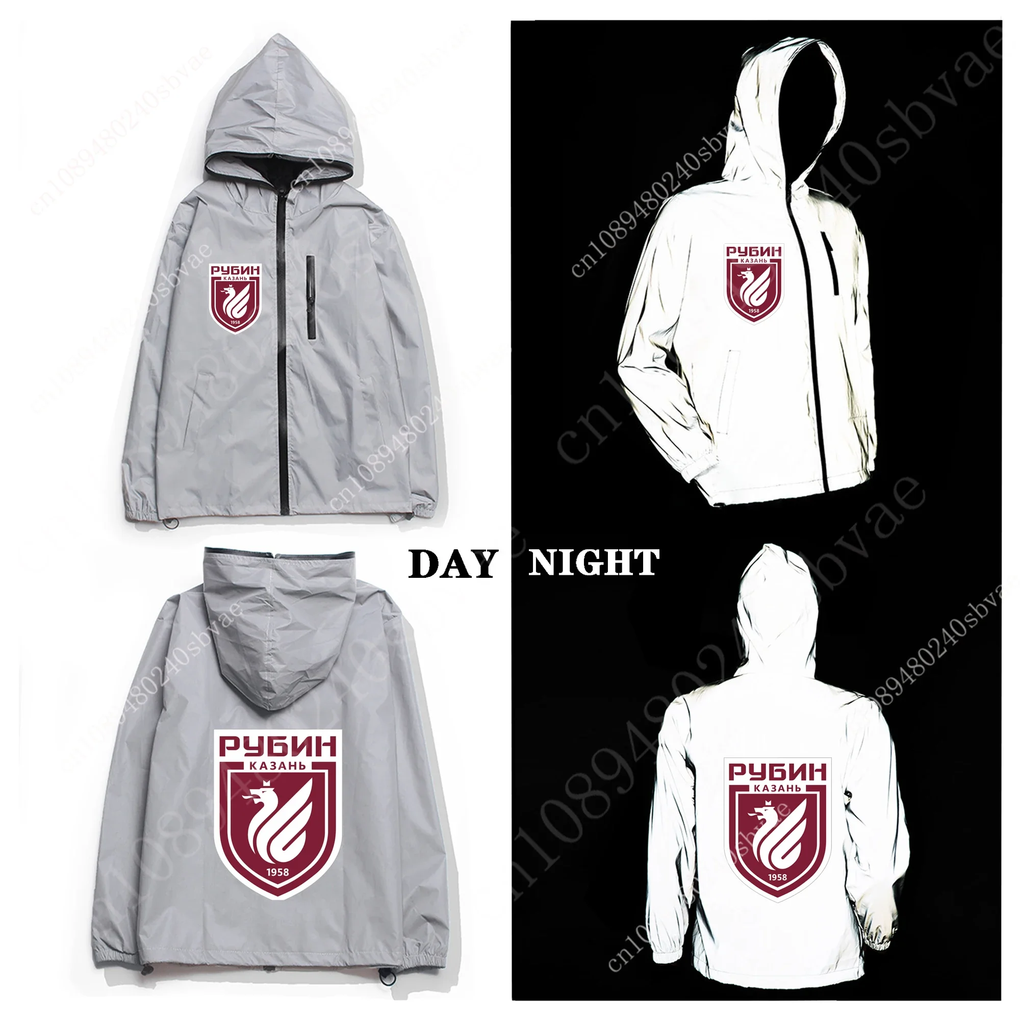 

Футбольный клуб Рубин FC Rubin Kazan Hockey Reflective Jacket Mens Womens Runing Jackets Cycling Hiking Zipper Customized Hoodie