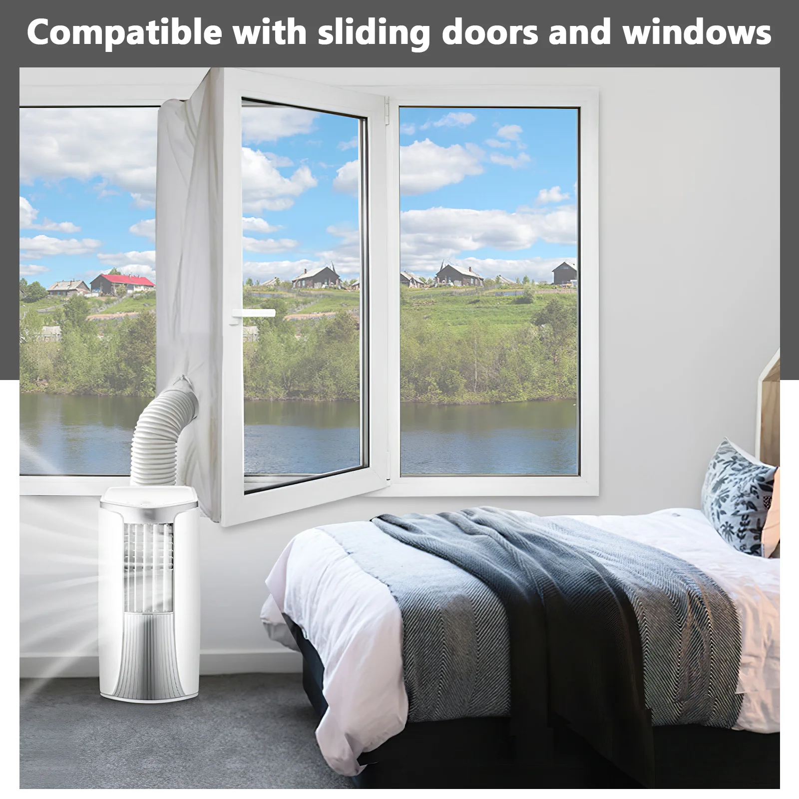 

Universal Window Seal for Portable Air Conditioner Thickened Uv Resistant Sealing Cloth for Home Climate Control