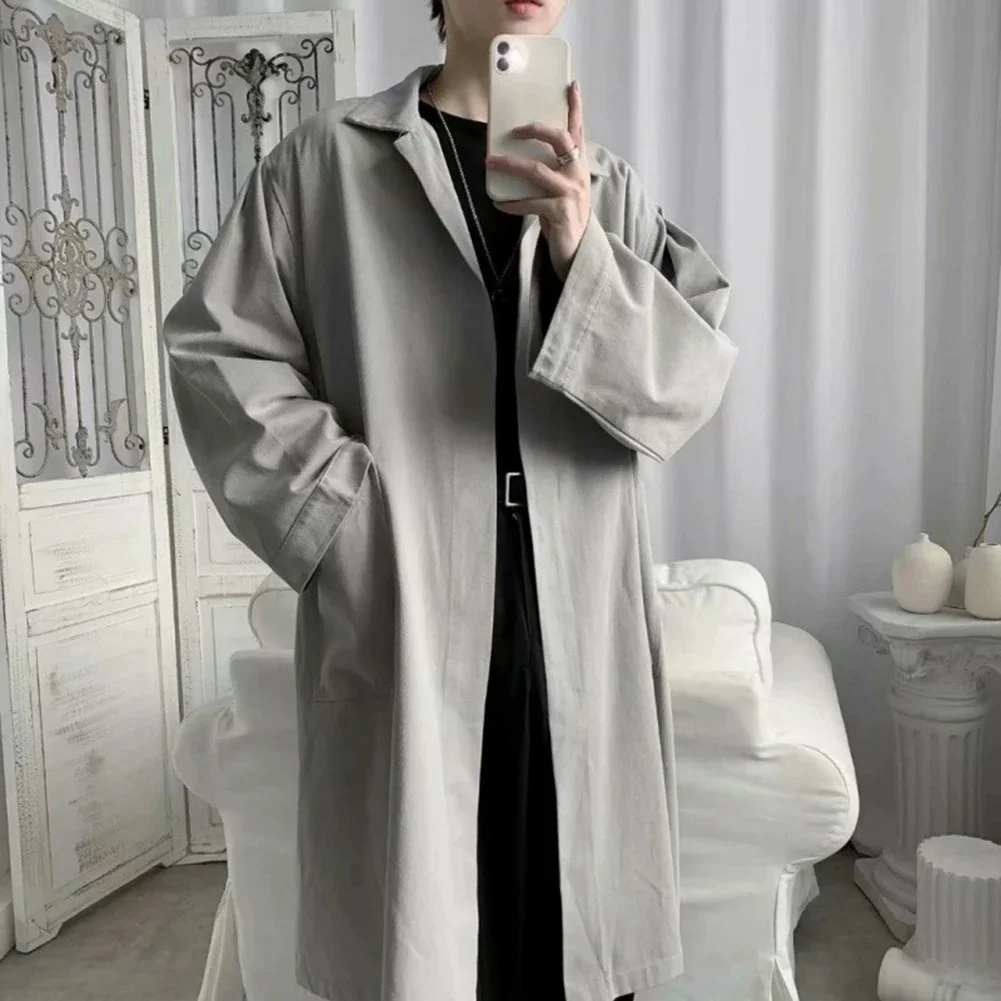 Hot New Stylish Fashion Coat Streetwear Style Cardigan Casual Streetwear Cape Long Trench Coat Men Cloak Abrigo