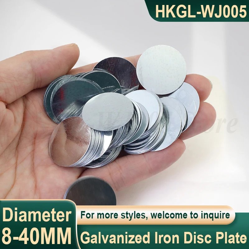 Ultra-thin Round Iron Sheet Galvanized Iron Disc Plate Small Suction Circular Iron Sheet Magnet Can Attract for DIY/Handmade