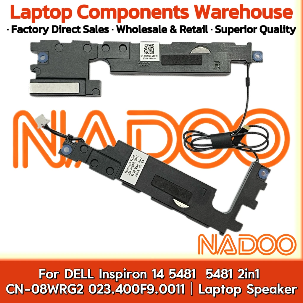 New Original Laptop Notebook Audio Speaker For DELL Inspiron 14 5481 5481 2in1  CN-08WRG2 023.400F9.0011 built-in horn audio view 4