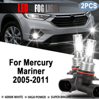 2PCS 6000K White Fog Light Bulbs LED Canbus CSP High Power Car Lamp 12V For Mercury Mariner 2005 2006 2007 2008 2009 2010 2011