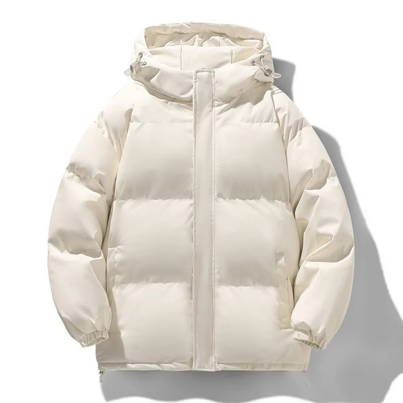 Men's Autumn and Winter Velvet Thickened Thermal Stand-up Neck Cotton-padded Jacket Men's Winter Clothing Versatile Casual