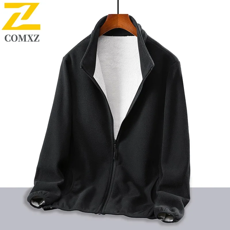 سترة جديدة للخريف للرجال من COMXZ، سترة واقية مريحة للأعمال، لون نقي، خفيفة الوزن، ملابس يومية #2