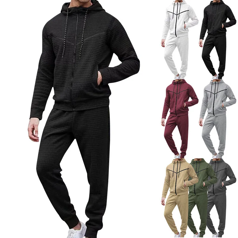 Traje informal de primavera para hombre, ropa deportiva de moda, conjunto ligero de sudadera, chaqueta de estilo coreano para hombre