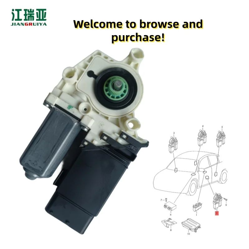 Image of Fensterhebermotor geeignet für Volkswagen Beetle Cabrio 1Y1959801C 1Y0959801C 1Y1959811 1Y0959811 1Y1959802D 1Y0959802D