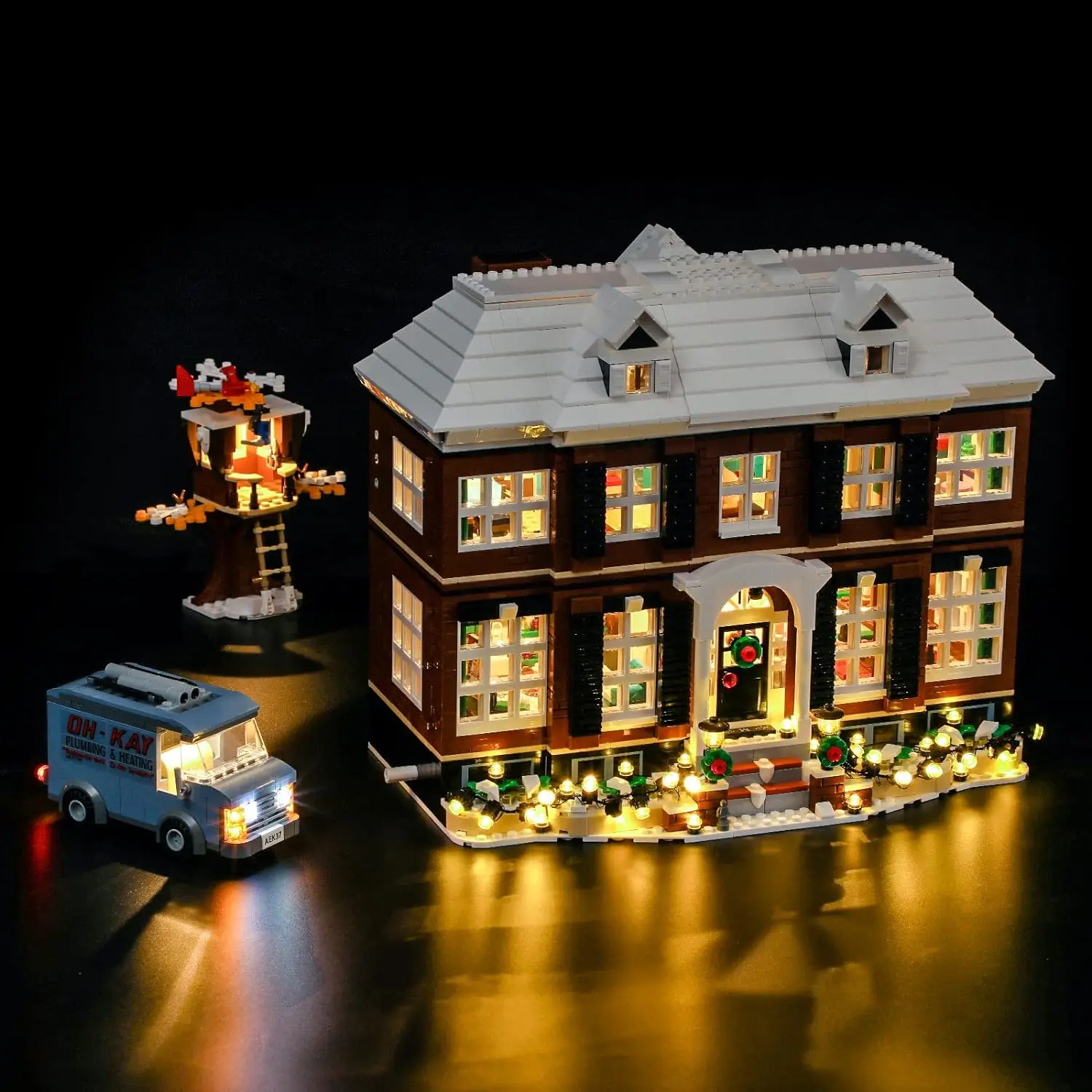 Hprosper 5V LED Lights For LEGO Ideas 21330 Home Alone House Decorative Lamp With Battery Box (Not Include Lego Building Blocks)