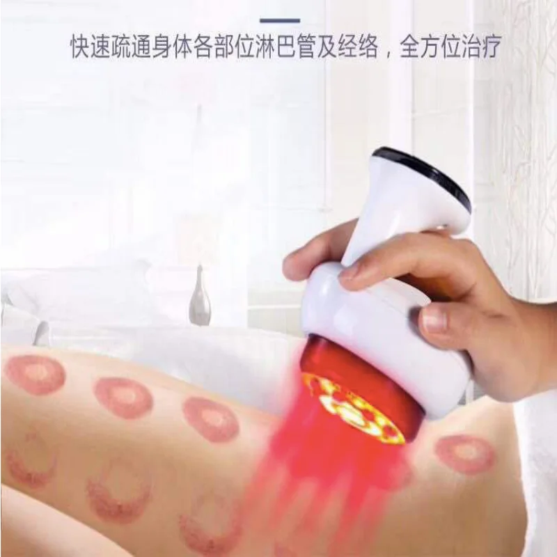 Massager body suction cup vacuum cupping liquid crystal display scraping EMS scraping infrared heating fat burner weight loss ba