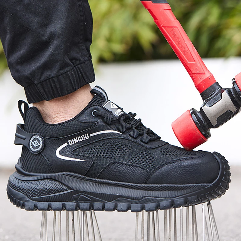 Lightweigh Work Safety Shoes Men Anti-Smash Anti-Puncture Work Shoes Breathable Men Shoes Anti-slip Steel Toe Protection Shoes view 3
