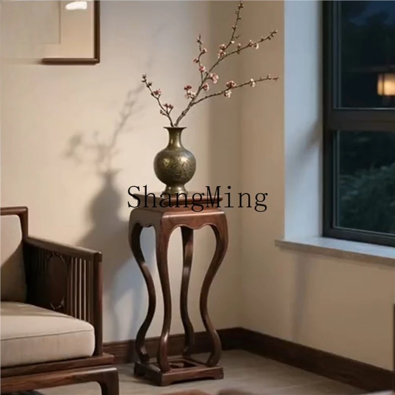 SM new simple solid wood shelf practical small apartment living room balcony ornament