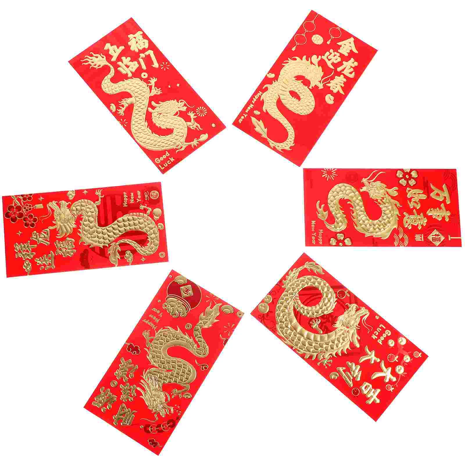 

New Year Red Luck Money Bags Lucky Money Bless Red Pockets Year Chinese Spring New Year Wedding Ceremony Decorations