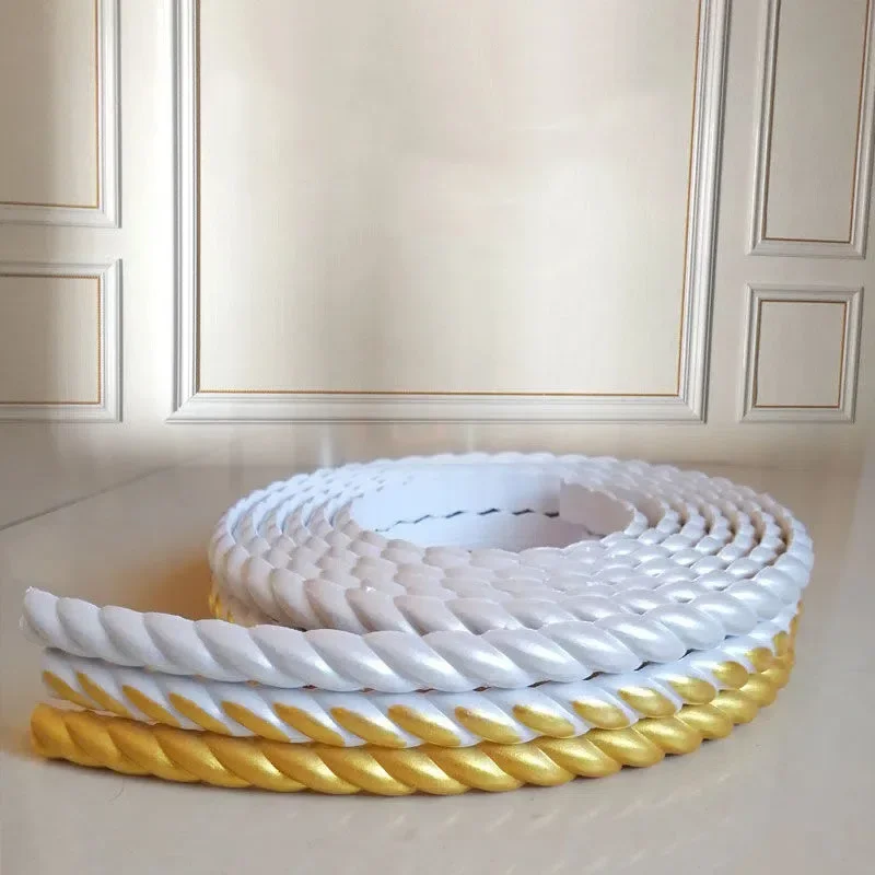 Flexible Molding Trim Self Adhesive, 16 Feet Caulk and Trim Molding for Cabinet Edge, Wall Edge, Door, Tile, Mirror Frame, Home