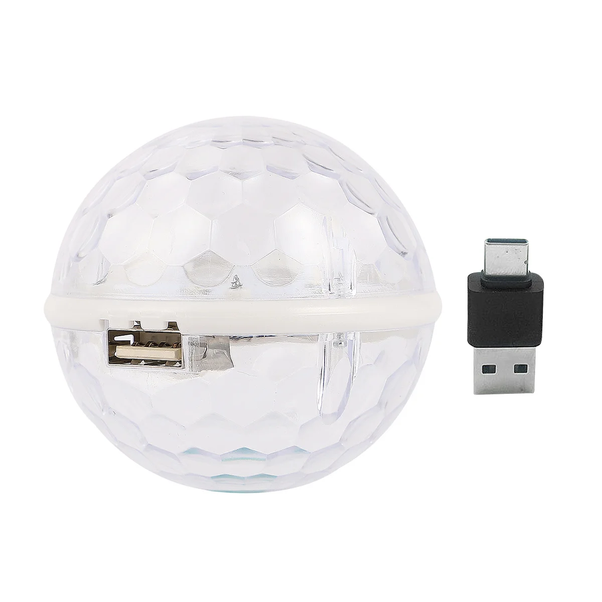 

1Pcs Crystal LED Light Compact USB Powered Disco Light Portable Strobe Lamp for Home Party Event Decoration
