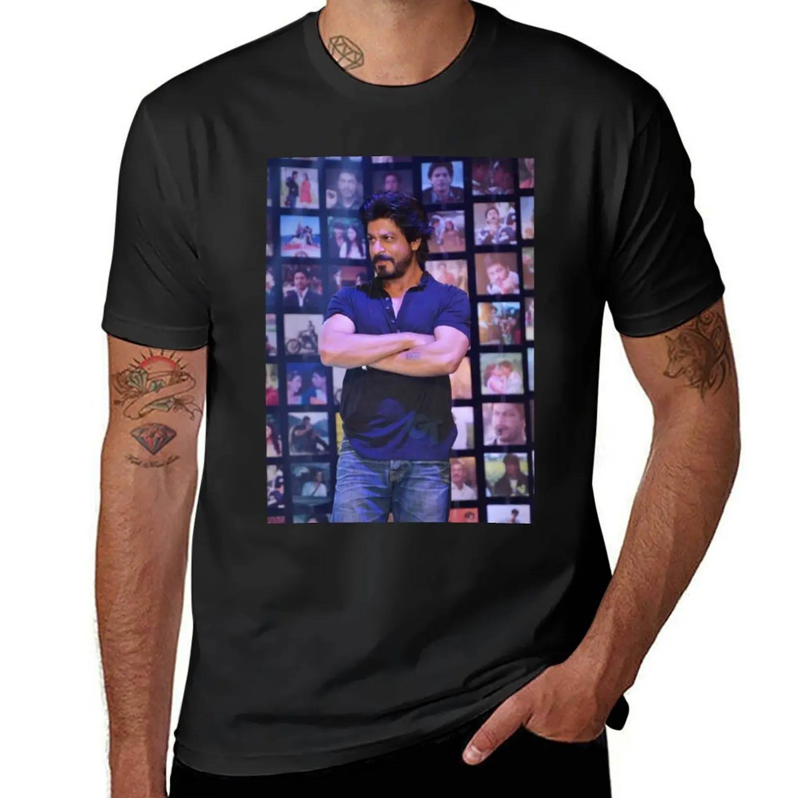 

shahrukh khan T-Shirt cute tops customs shirts graphic tees black t shirts for men