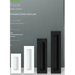 Embedded invisible drawer, closet door, concealed handle, modern simple sliding door, black and white embedded paperback