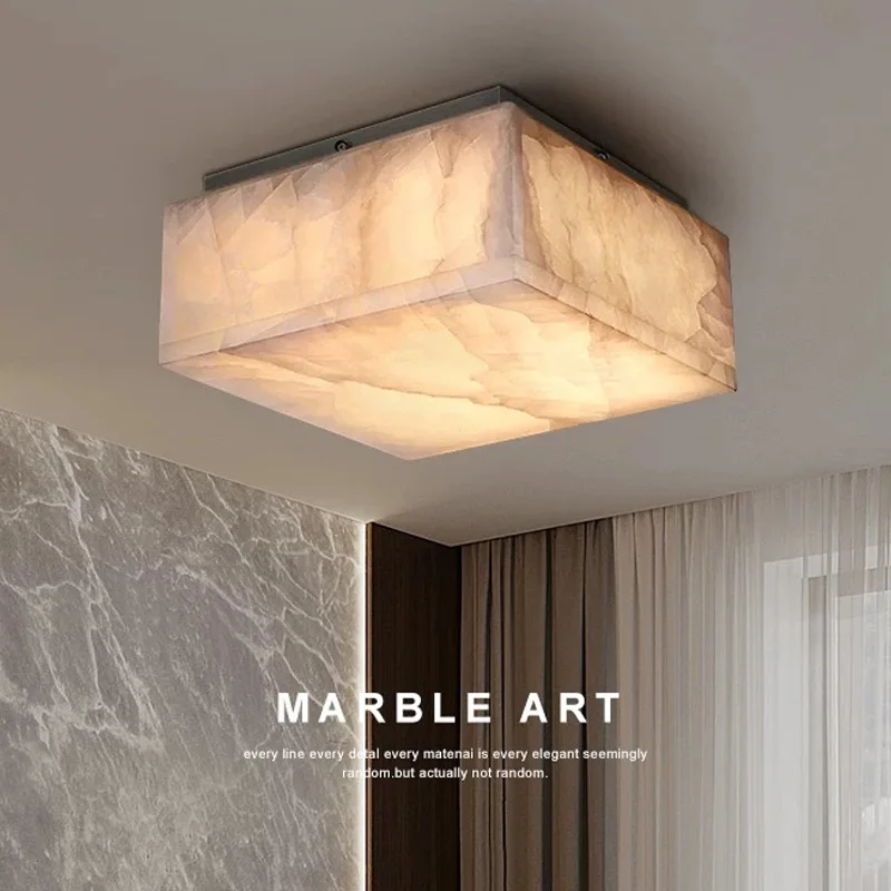 

Modern living room ceiling lamp, suitable for bedroom home interior lighting, marble, metal lustre