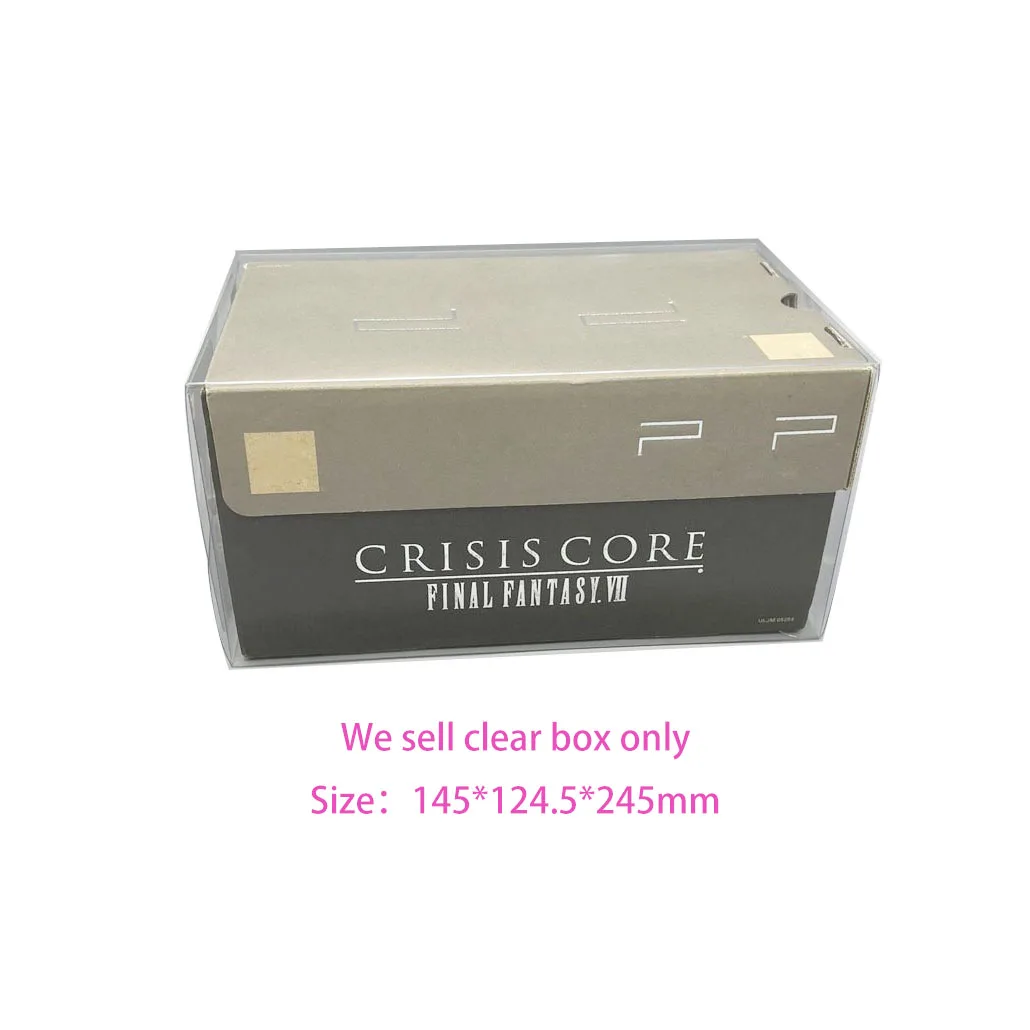 Cubierta protectora transparente de PET para PSP 2000 Final Fantasy 7 Crisis Core, caja de presentación de almacenamiento de juegos de edición limitada
